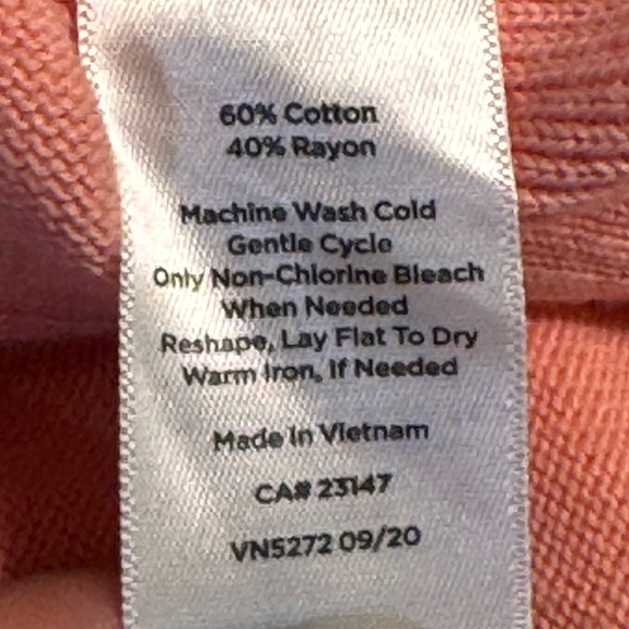 Talbots Pink and Orange Cardigan Sweater Classic Knit - Picture 6 of 8